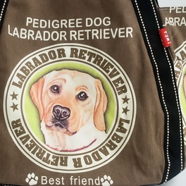 Blancho Bedding [Pedigree Dog] 100% Cotton Eco Canvas Shoulder Tote Bag / Shopper Bag / Multiple Pockets