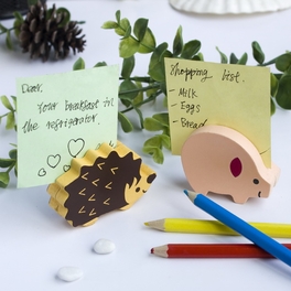 Blancho Bedding [Pig & Hedgehog] - Card Holder / Wooden Clips / Wooden Clamps / Animal Clips