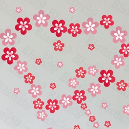 Blancho Bedding Pink Blossoming Flowers - Large Wall Decals Stickers Appliques Home Decor