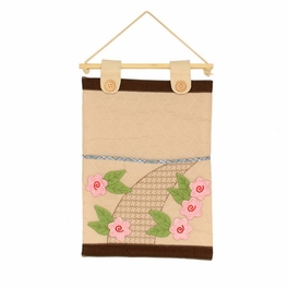 blancho bedding [Pink Flowers] Ivory/Wall Hanging/Wall Organizers/Wall Pocket/Wall Pocket (11*14)