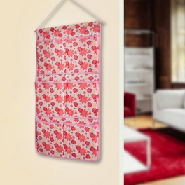 Blancho Bedding [Pink Flowers] Pink/Wall Hanging/ Wall Organizers / Baskets / Hanging Baskets (13*24)