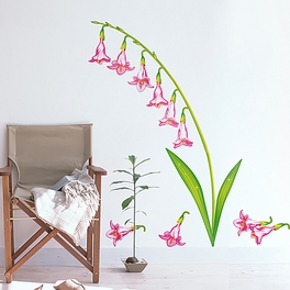 blancho bedding Pink Lily Valley - Wall Decals Stickers Appliques Home Decor