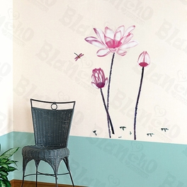 blancho bedding Pink Lily - X-Large Wall Decals Stickers Appliques Home Decor