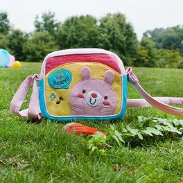 Blancho Bedding [Pink Rabbit] Embroidered Applique Swingpack Bag Purse / Wallet Bag / Shoulder Bag (5.5*4.7*1.2)