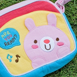 Blancho Bedding [Pink Rabbit] Embroidered Applique Swingpack Bag Purse / Wallet Bag / Shoulder Bag (5.5*4.7*1.2)