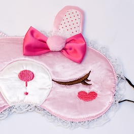 Blancho Bedding [Pink Temptation] Embroidered Applique Eye Shade / Sleeping Mask Cover / Sleep Blinder (7.9*3.1)