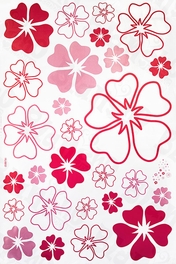 Blancho Bedding Pink World - X-Large Wall Decals Stickers Appliques Home Decor