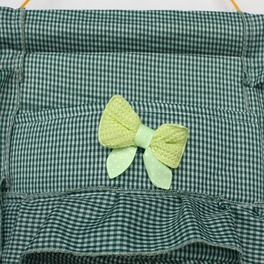 Blancho Bedding [Plaid & Bowknot] Green/Wall Hanging/ Hanging Baskets/Wall Organizers/ Baskets (11*21)