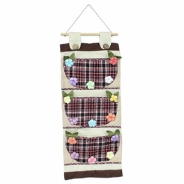 blancho bedding [Plaid & Flowers] Wall hanging/ Wall Organizers / Wall Baskets / Hanging Baskets (11*24)