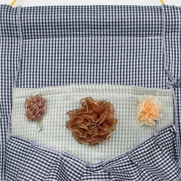 Blancho Bedding [Plaid & Lace] Blue/Wall Hanging/Wall Organizers /Baskets /Hanging Baskets/Baskets (11*20)