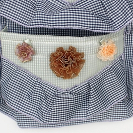 Blancho Bedding [Plaid & Lace] Blue/Wall Hanging/Wall Organizers /Baskets /Hanging Baskets/Baskets (11*20)