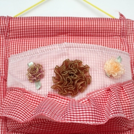 Blancho Bedding [Plaid & Lace] Red/Wall Hanging/ Wall Organizers / Baskets / Hanging Baskets/Baskets (11*20)