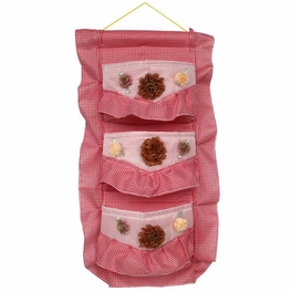 blancho bedding [Plaid & Lace] Red/Wall Hanging/ Wall Organizers / Baskets / Hanging Baskets/Baskets (11*20)