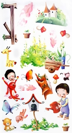 Blancho Bedding Plant Fun-1 - Wall Decals Stickers Appliques Home Decor