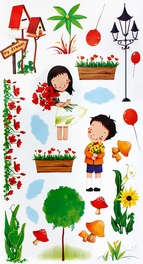 Blancho Bedding Plant Fun-2 - Wall Decals Stickers Appliques Home Decor