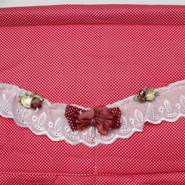 Blancho Bedding [Polka Dot & Bud Silk] Red/Wall Hanging/ Hanging Baskets / Wall Baskets / Baskets (17*18)