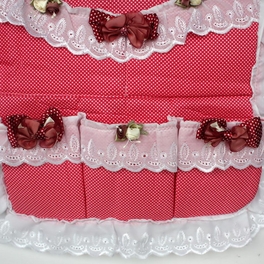 Blancho Bedding [Polka Dot & Bud Silk] Red/Wall Hanging/ Hanging Baskets / Wall Baskets / Baskets (17*18)