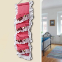 Blancho Bedding [Polka Dot & Bud Silk] Red/Wall Hanging/ Wall Organizers / Wall Baskets / Wall Pocket (11*28)