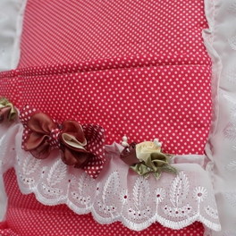 Blancho Bedding [Polka Dot & Bud Silk] Red/Wall Hanging/ Wall Organizers / Wall Baskets / Wall Pocket (11*28)