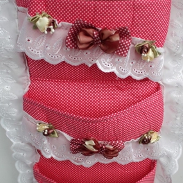 Blancho Bedding [Polka Dot & Bud Silk] Red/Wall Hanging/ Wall Organizers / Wall Baskets / Wall Pocket (11*28)