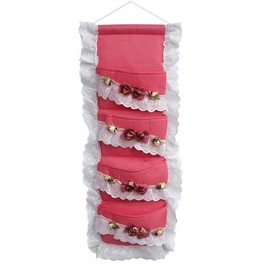 blancho bedding [Polka Dot & Bud Silk] Red/Wall Hanging/ Wall Organizers / Wall Baskets / Wall Pocket (11*28)