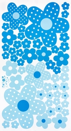 Blancho Bedding Polka Dot Flowers - Wall Decals Stickers Appliques Home Decor