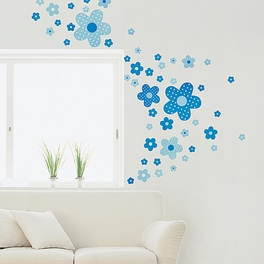 blancho bedding Polka Dot Flowers - Wall Decals Stickers Appliques Home Decor