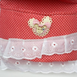 Blancho Bedding [Polka Dot & Lace] Red/Wall Hanging/ Wall Baskets /Wall Organizers/ Hanging Baskets (9*16)