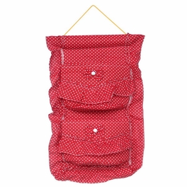 blancho bedding [Polka Dot] Red/Wall Hanging/ Wall Baskets /Wall Organizers/Hanging Baskets/Baskets (10*17)