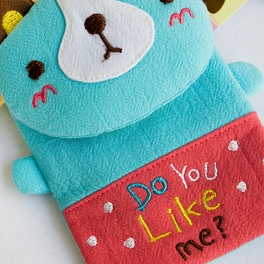 Blancho Bedding [Pretty Bear] Embroidered Applique Mini Swingpack Bag Purse / Wallet Bag / Camera Bag (4.4*3.2)