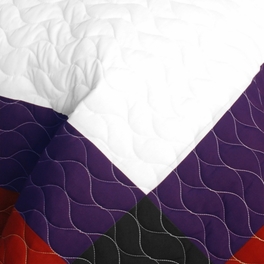 Blancho Bedding [Pretty Raisin] 3PC Vermicelli - Quilted Patchwork Quilt Set (Full/Queen Size)