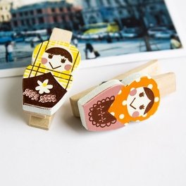 Blancho Bedding [Pretty Tumbler] - Wooden Clips / Wooden Clamps / Mini Clips