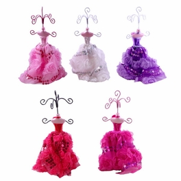 Blancho Bedding Princess - Set Of 5 Dress Up Doll Necklace Display - Mini Jewelry Holder Jewelry Stand Combos (H) 7" X (W) 3"