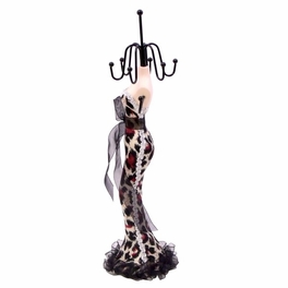 Blancho Bedding Priscilla - C Dress Up Doll Necklace Display-MD Jewelry Holder Jewelry Stand (Deep Red)