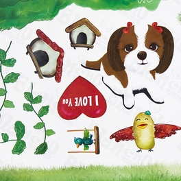 Blancho Bedding Puppy Love - Wall Decals Stickers Appliques Home Decor