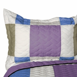 Blancho Bedding [Pure Willing] 3PC Vermicelli - Quilted Patchwork Quilt Set (Full/Queen Size)