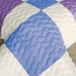 Blancho Bedding [Pure Willing] 3PC Vermicelli - Quilted Patchwork Quilt Set (Full/Queen Size)