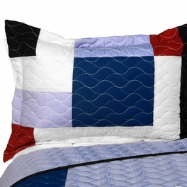 Blancho Bedding [Purple Butterfly] 3PC Vermicelli - Quilted Patchwork Quilt Set (Full/Queen Size)
