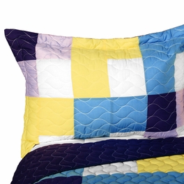 Blancho Bedding [Purple Feelings] 3PC Vermicelli - Quilted Patchwork Quilt Set (Full/Queen Size)