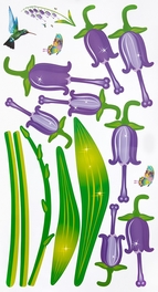 Blancho Bedding Purple Lily Valley - Wall Decals Stickers Appliques Home Decor