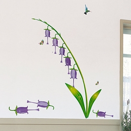 blancho bedding Purple Lily Valley - Wall Decals Stickers Appliques Home Decor