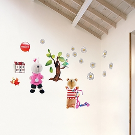 blancho bedding Rabbit & Bear - Wall Decals Stickers Appliques Home Decor