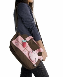 Blancho Bedding [Rabbit & Carrot] 100% Cotton Canvas Shoulder Bag / Swingpack / Travel Bag