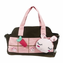 blancho bedding [Rabbit & Carrot] 100% Cotton Canvas Shoulder Bag / Swingpack / Travel Bag
