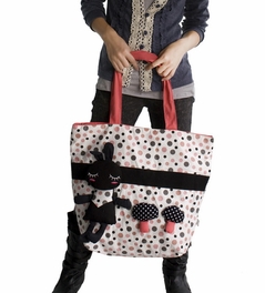 Blancho Bedding [Rabbit & Mushrooms] 100% Cotton Canvas Shoulder Tote Bag / Shopper Bag