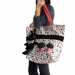 Blancho Bedding [Rabbit & Mushrooms] 100% Cotton Canvas Shoulder Tote Bag / Shopper Bag