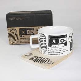 Blancho Bedding [Recording Studio] Espresso Cup / Wood Coaster (2.5 Inch Height)
