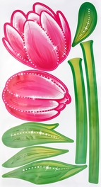 Blancho Bedding Red Lotus - Wall Decals Stickers Appliques Home Decor