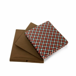 Blancho Bedding [Red/White/Black Check] Square Foldable Storage Ottoman / Storage Boxes / Storage Seat
