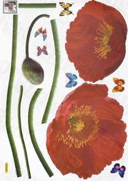 Blancho Bedding Redness Flowers - Large Wall Decals Stickers Appliques Home Decor